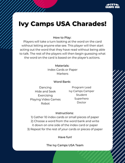 Ivy Camps USA Charades