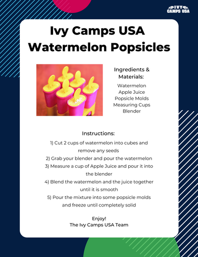 Ivy Camps USA Popsicle Recipe