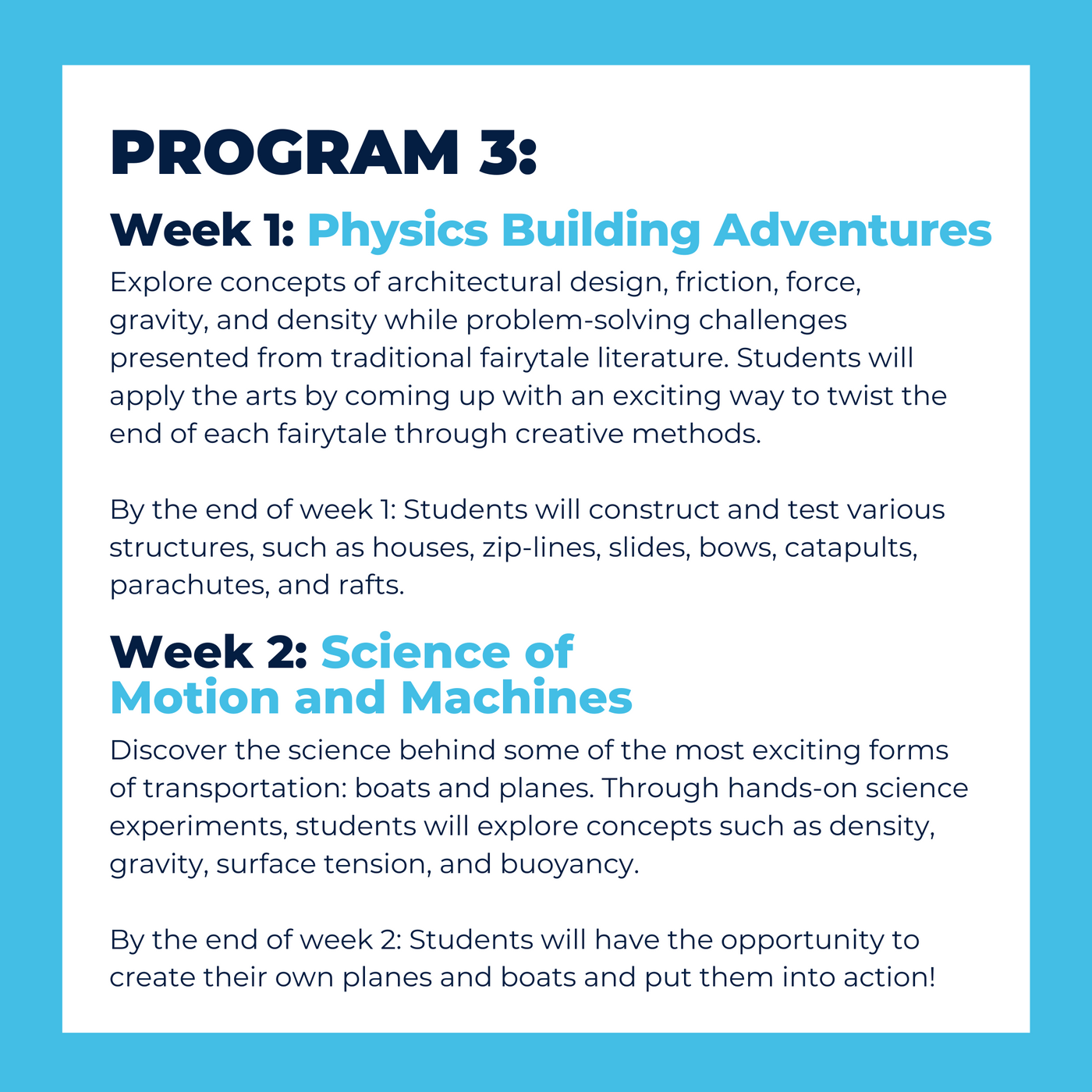 Science & Engineering Summer Camps